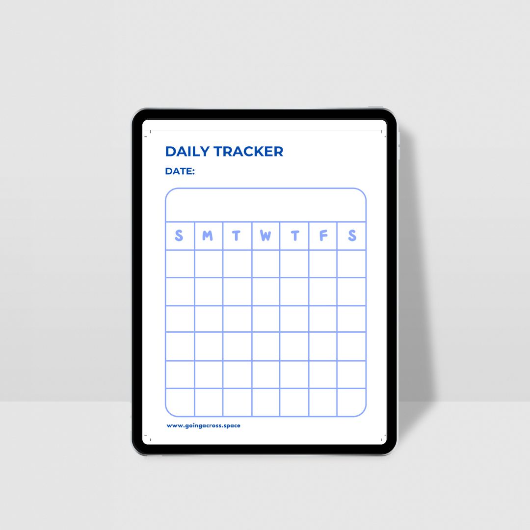 daily tracker weekly tracker astronauts ufo space alien sci-fi printable digital pdf