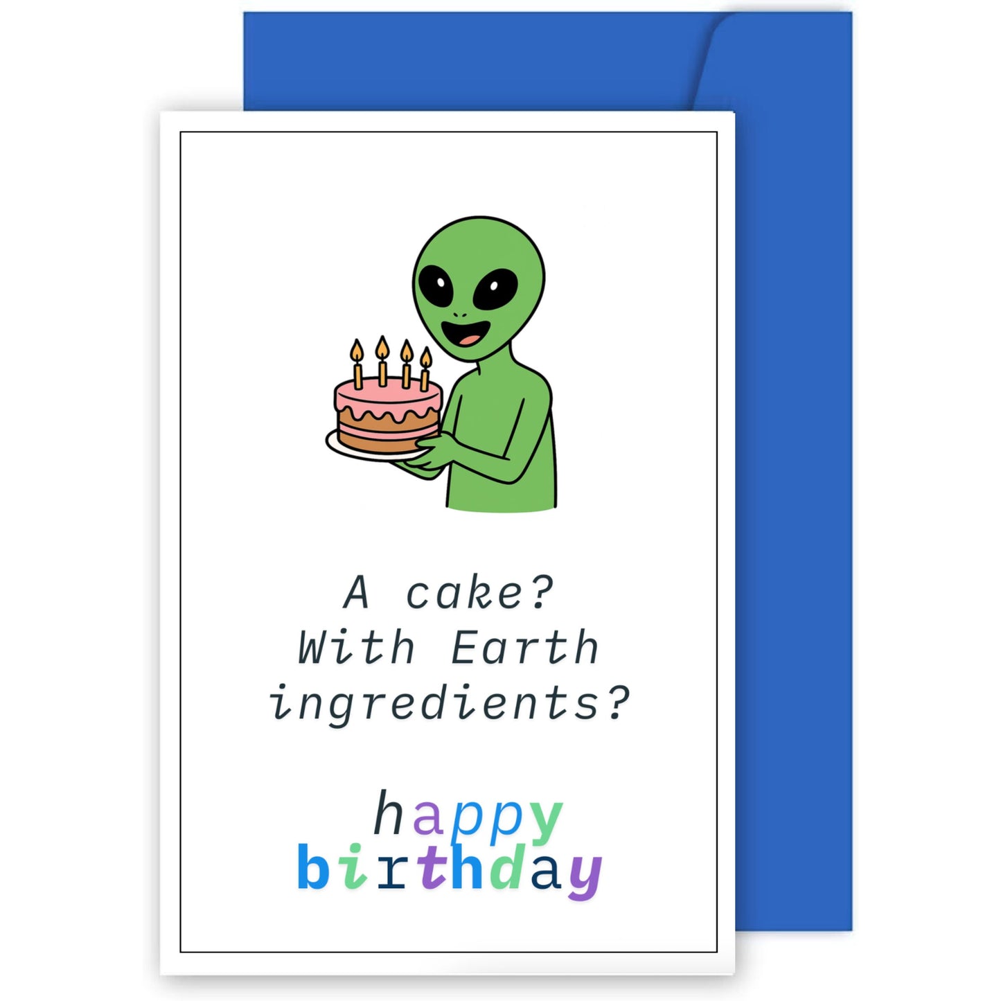 Meme Alien Birthday Card (Digital-Printable)