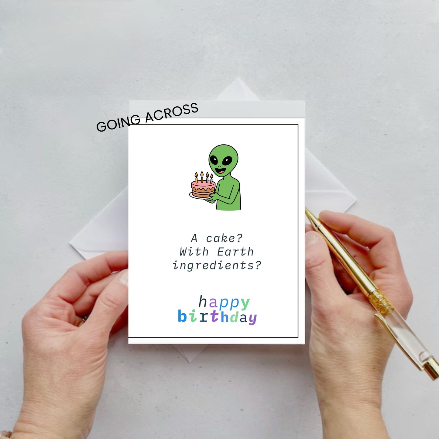 Meme Alien Birthday Card (Digital-Printable)
