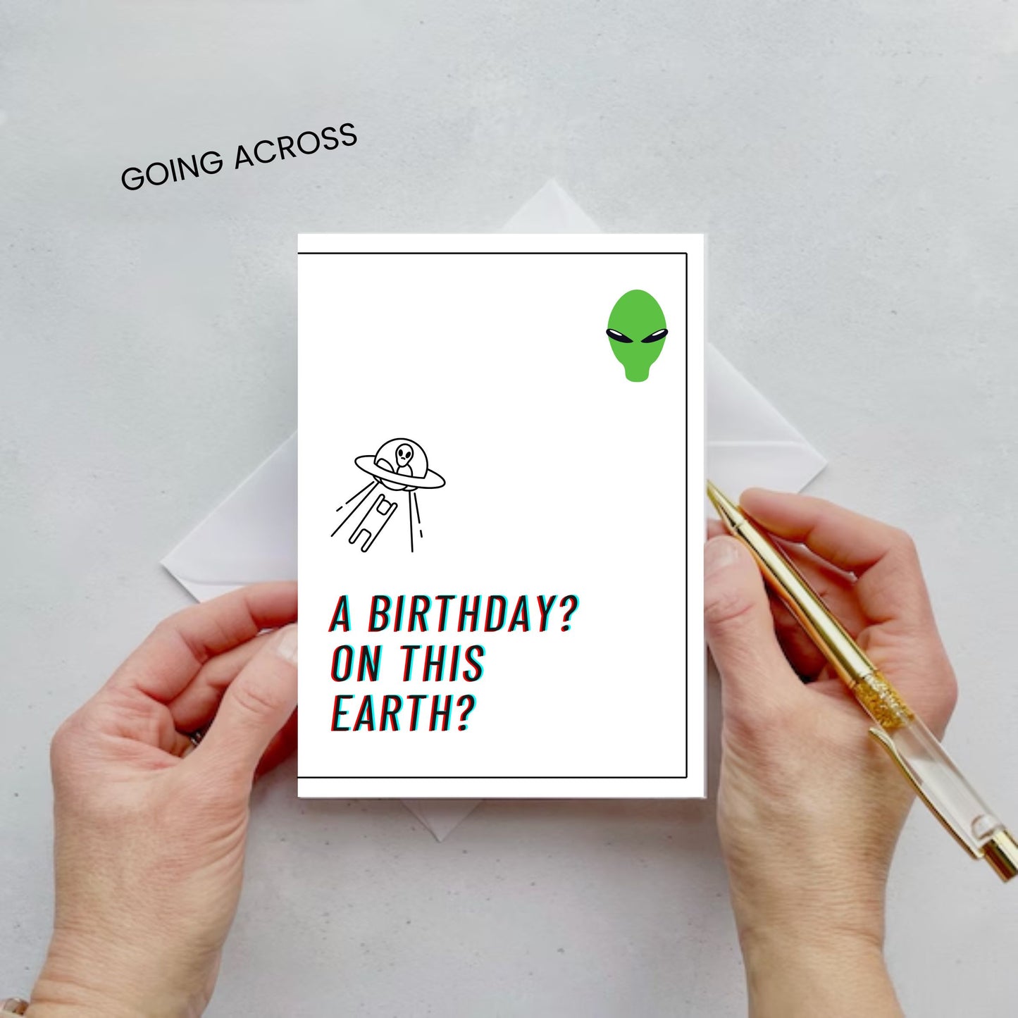 Alien Meme Birthday Card (Digital-Printable)
