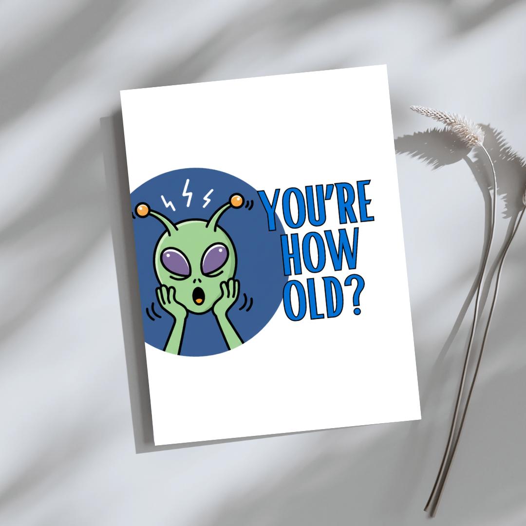 Funny Alien Meme Birthday Greeting Card – Digital Download