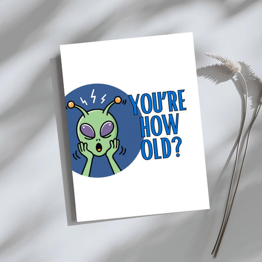 Funny Alien Meme Birthday Greeting Card – Digital Download