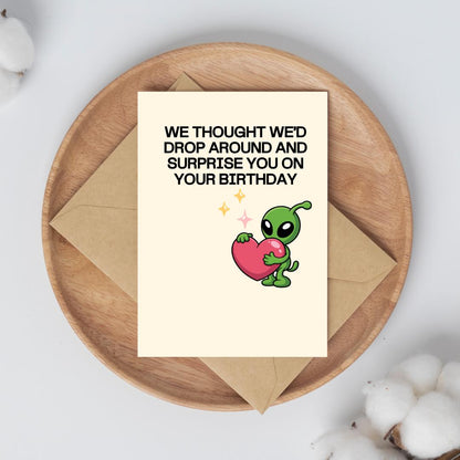 Cute Alien Birthday Card – Digital Download