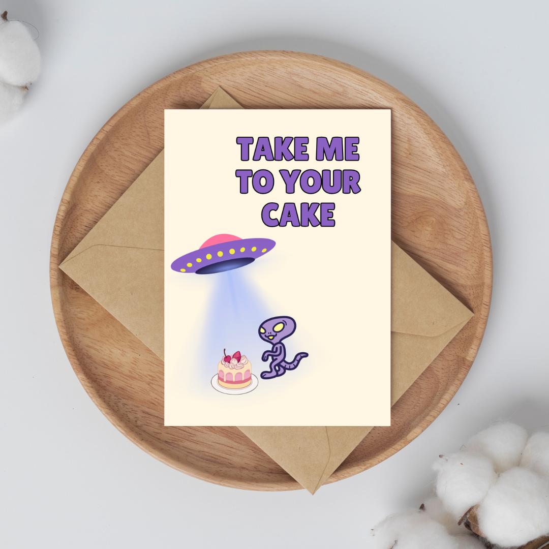 Funny Happy Birthday Alien Card – Digital Download