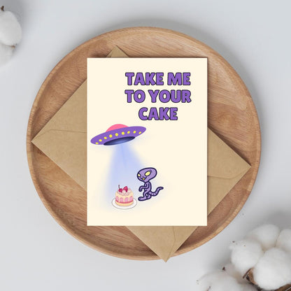 Funny Happy Birthday Alien Card – Digital Download