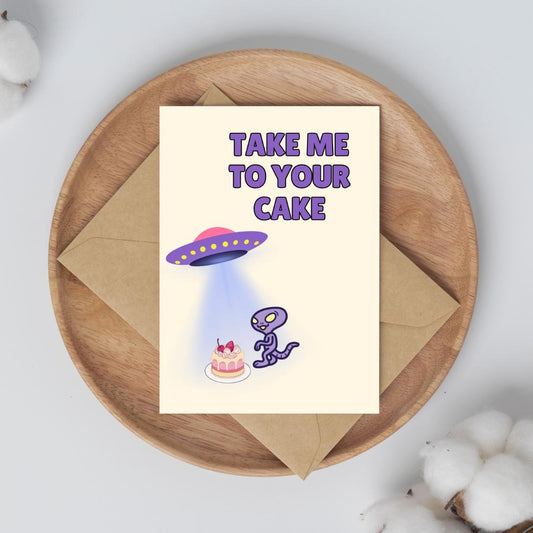 Funny Happy Birthday Alien Card – Digital Download