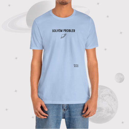 Essential T-Shirt by Going Across, Blue Space T-Shirt with space graphics.