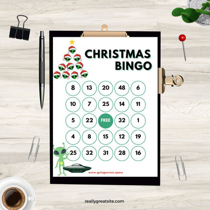 CHRISTMAS BINGO Digital Cards -Printable