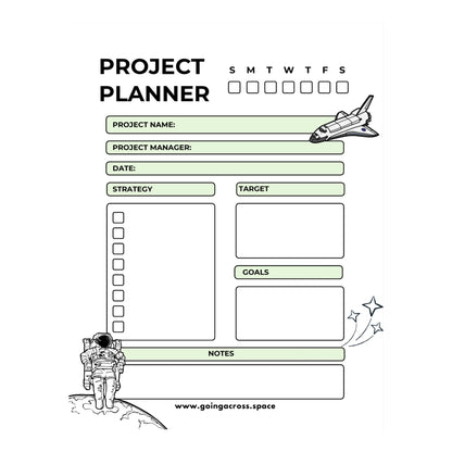 going across digital project planner digital product download pdf