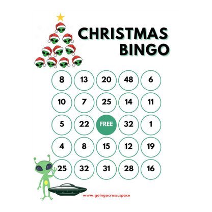 going across christmas bingo cards digital product download pdf