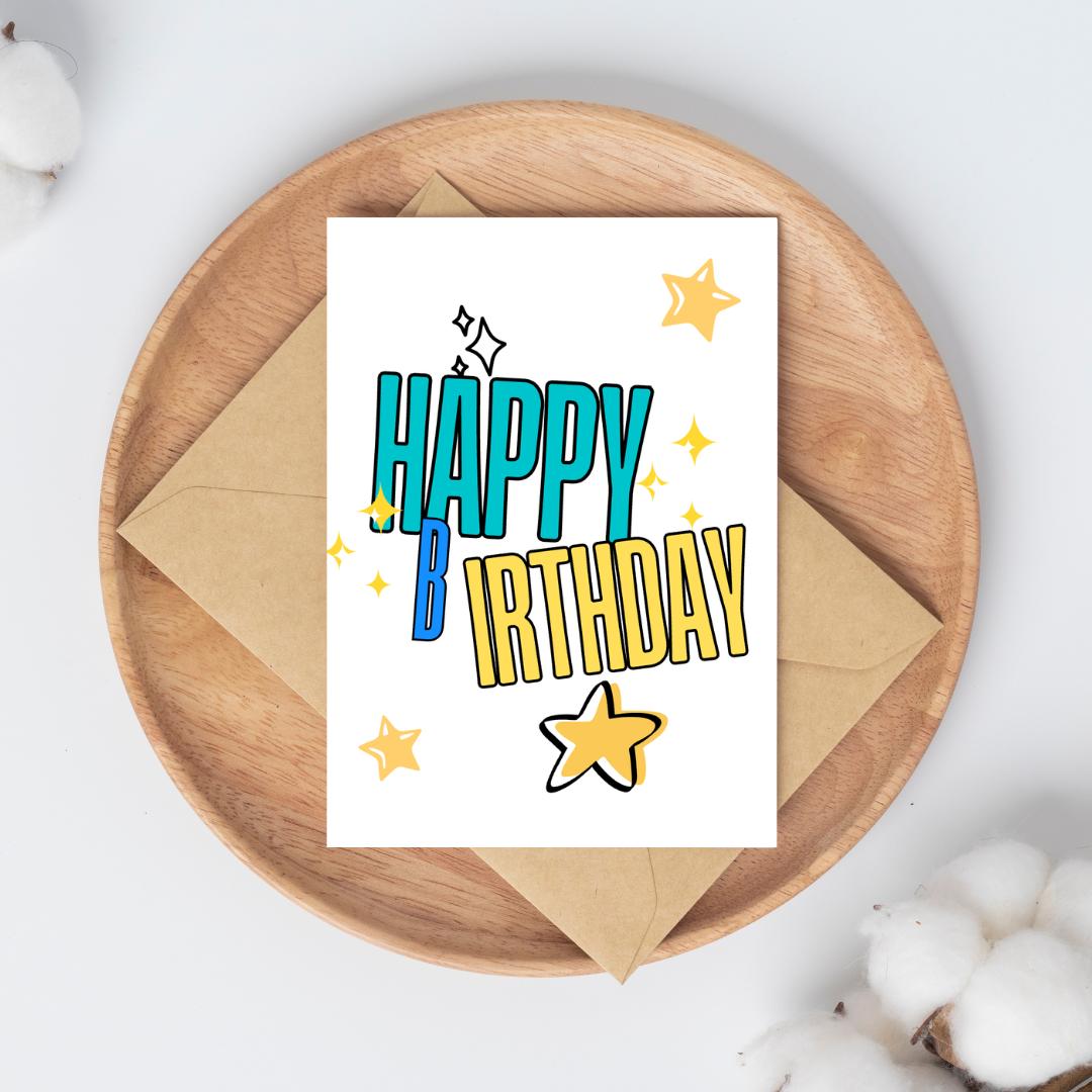 Happy Birthday Celebration Card - Digital Download