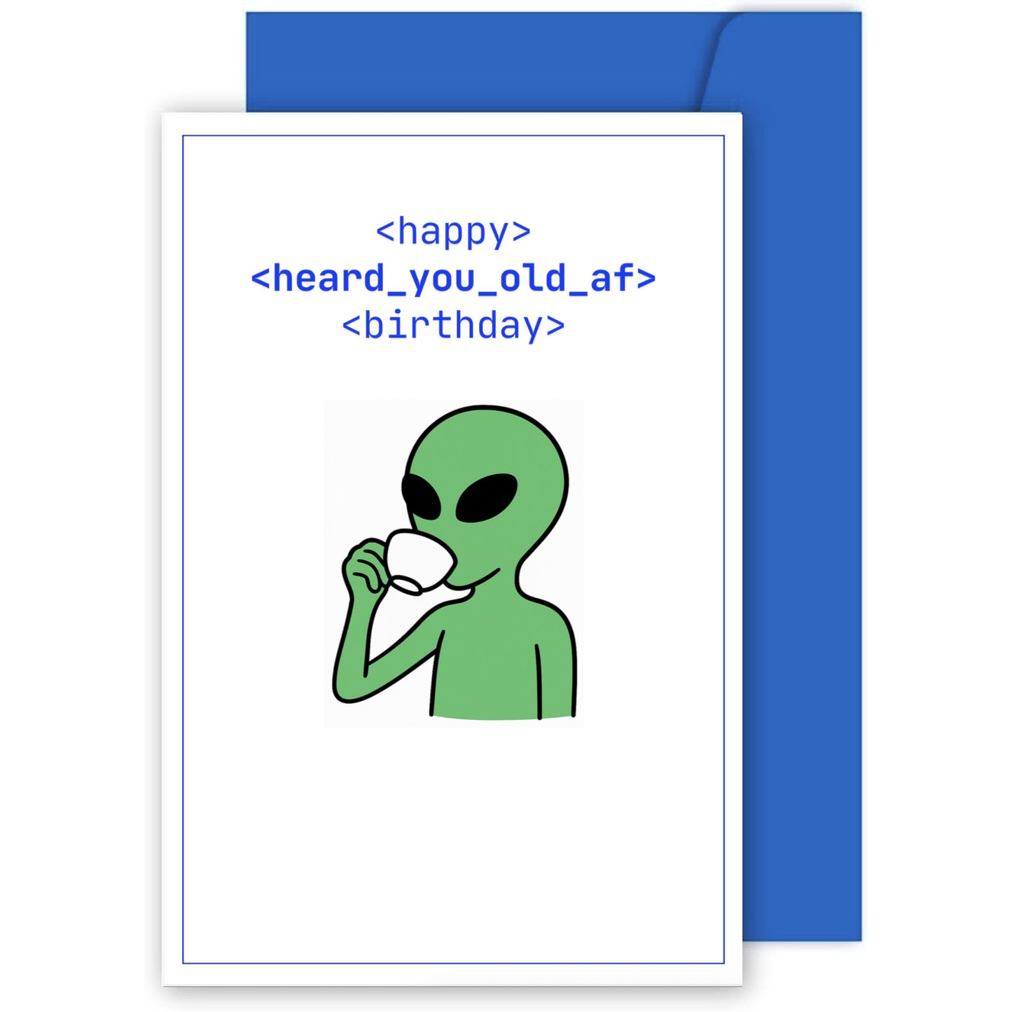 Alien Space Meme Birthday Card (Digital-Printable)