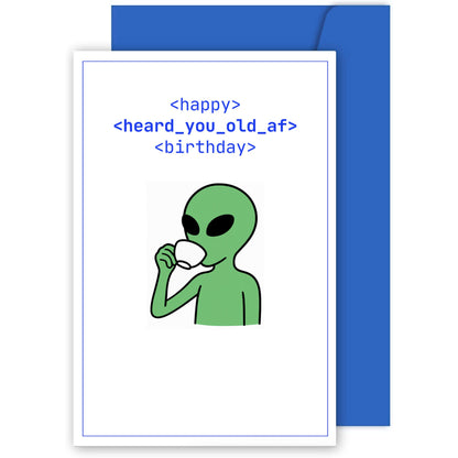 Alien Space Meme Birthday Card (Digital-Printable)