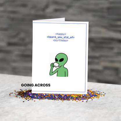 Alien Space Meme Birthday Card (Digital-Printable)