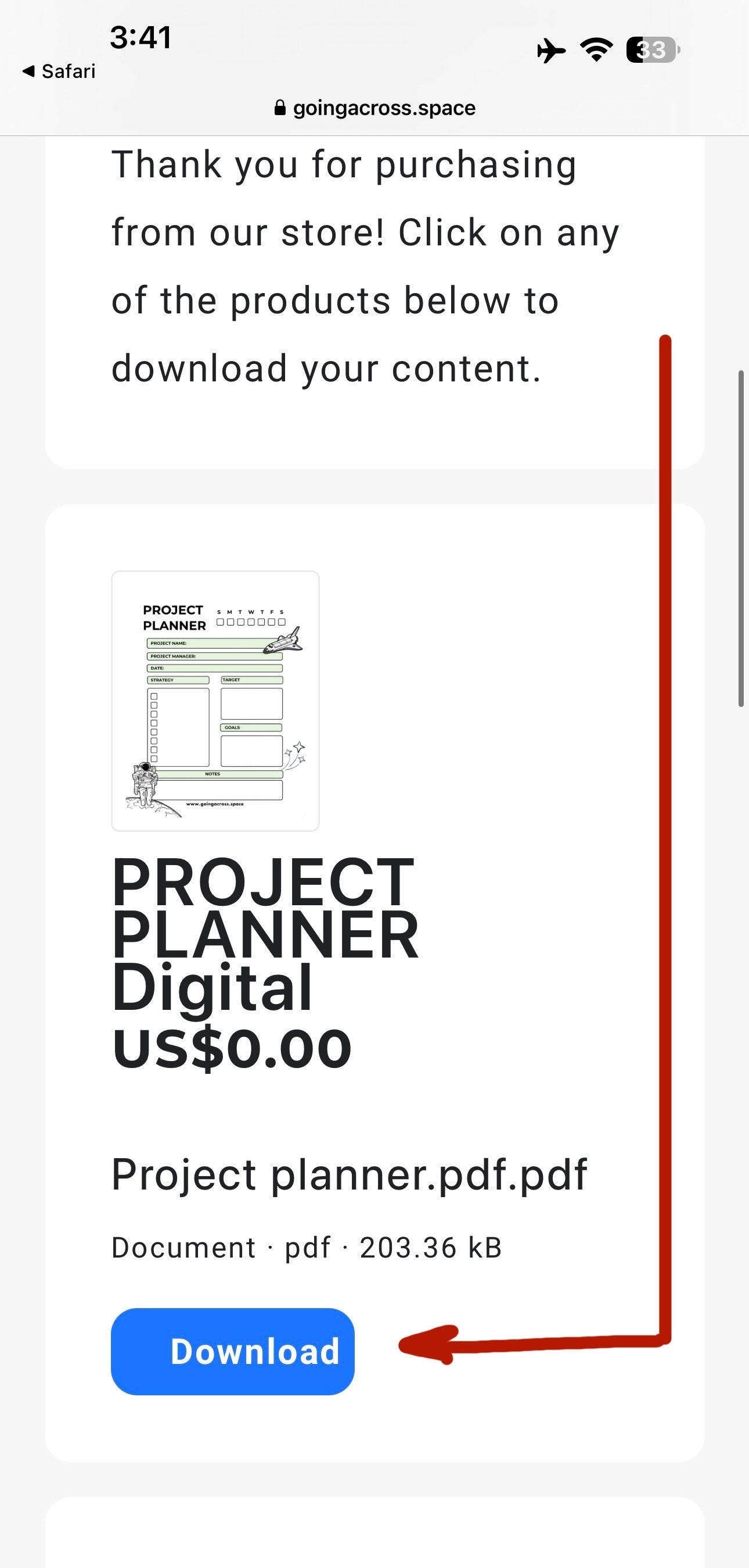 going across digital product download instructions 2